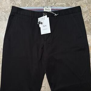Perk Feel Good Chino Pants Mens 36x32 Black Khaki Slim Fit Stretch NEW